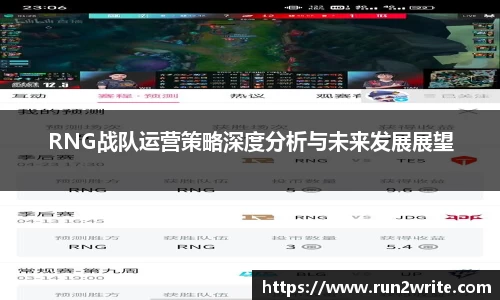 RNG战队运营策略深度分析与未来发展展望